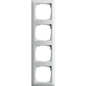 Afbeelding van GIRA Serie Standard 55 zuiver wit glanzend (021403) 4 voudig frame