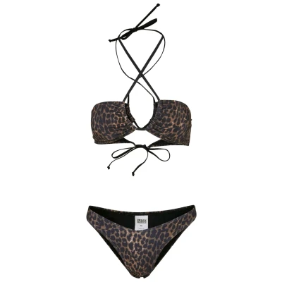 Afbeelding van Urban Classics SET Bikini, Dames, Maat: Large, Brownleo