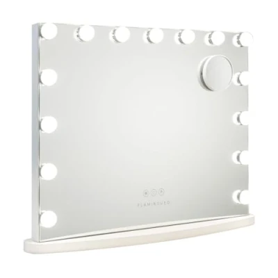 Afbeelding van Flamingueo Hollywood Spiegel Make Up Met Licht 15 LED, Vanity Mirror 3 Modi, Led USB, Tafelspiegel, Cosmeticaspiegel, Ovale Basis