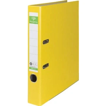 Afbeelding van Pergamy Ordner, Voor Ft A4, Uit Recycolor Papier, Rug Van 5 Cm, Geel Ordner