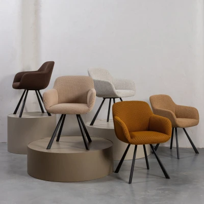Afbeelding van WOOOD Juno Eetkamerstoel Mesh Espresso 79x58x58