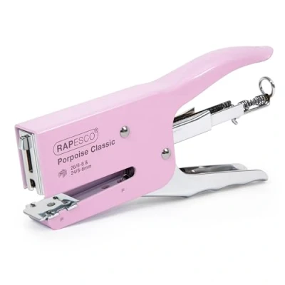 Afbeelding van Rapesco 1345 Porpoise Niettang, 45 Vel Nietcapaciteit, Zuurstok Roze