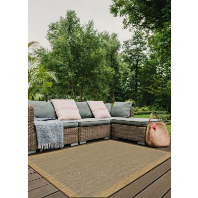 Afbeelding van Brussels Buitenkleed Effen Indoor &amp; Outdoor Vloerkleed Tuinkleed, Balkonkleed Jute 140x200 cm Rechthoek Polypropyleen Tapijtenloods