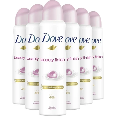 Afbeelding van 6x Dove Beauty Finish Deospray 150ml kopen? Nu in de aanbieding bij Voordelig