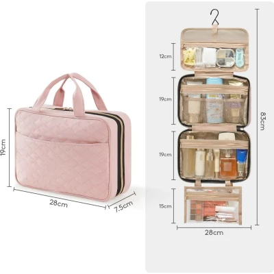 Afbeelding van Boraboi® Stijlvolle en Ruime Toilettas voor Dames met Praktische Ophanghaak Transparant Ontwerp