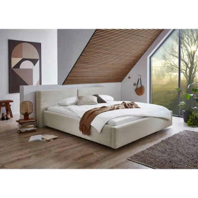 Afbeelding van meise.möbel Gestoffeerd bed Cube optioneel met matras en bedlade
