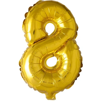 Afbeelding van Ballon folie 8 goud 40cm