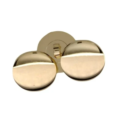 Afbeelding van BOTIBOTON 25 gouden knopen en zilverkleurige knopen, plat glanzend, 5 maten, naai accessoires, voor mantels Amerikanen, gemaakt verzonden in Spanje (goud, 18 mm)