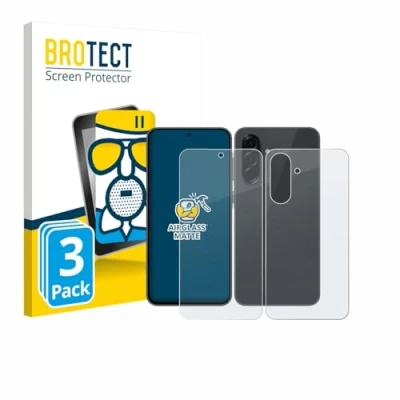 Afbeelding van BROTECT Screenprotector voor Samsung Galaxy A36 5G Enterprise Edition (Voor+Achter) Folie Beschermfolie Beschermglas matte (3 Stuks)