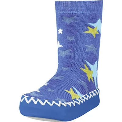 Afbeelding van Playshoes Uniseks kinderpantoffels, sterren, blauw, 23/26 EU