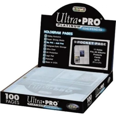 Afbeelding van 9 Pocket Pages Top Loading Clear Platinum (100 stuks)
