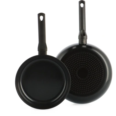 Afbeelding van BK Enjoy 2 delige koekenpannenset Ø 24/28cm PFAS vrij zwart koelgrepen ovenbestendig tot 160