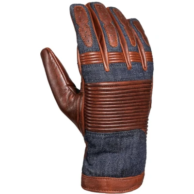 Afbeelding van John Doe Durango Motorfiets handschoenen, blauw bruin, afmeting XS voor man