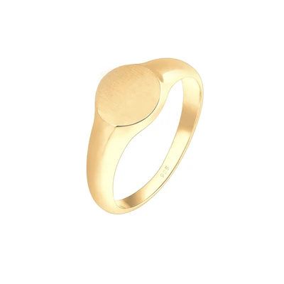 Afbeelding van Elli Basic Design Ring goldcoloured, Dames, Maat: 56, Gold coloured