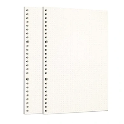 Afbeelding van Zelten Losse vellen geperforeerd papier navulverpakkingen voor 6 gaats binders persoonlijke organizer dagboek notitieboek navulbare planner, gestippeld, B5/26 gaten