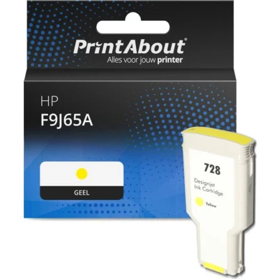 Afbeelding van Huismerk HP F9J65A (728) Inktcartridge Geel Hoge capaciteit