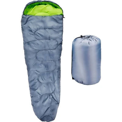 Afbeelding van Camp Active Mummy Slaapzak Zomerslaapzak voor 5C tot 10C 210 x 80 cm Grijs/ Geel