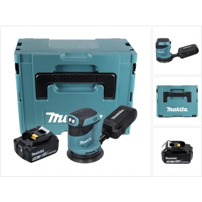 Afbeelding van Makita DBO 180 T1J 18 V 125 mm accu excentrische schuurmachine + 1x 5.0 Ah Makpac zonder lader