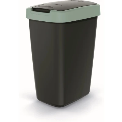 Afbeelding van Prosperplast Prullenbak / Afvalbak 25L Zwart met groen frame