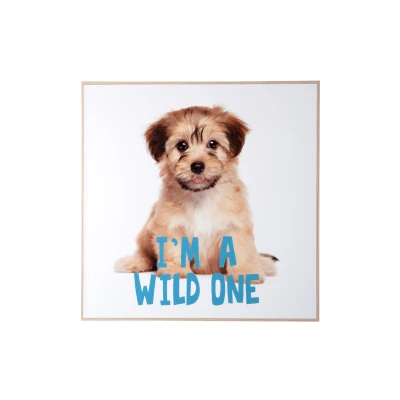 Afbeelding van Present Time Wall Art Puppy I&#039;m A wilde One Multicolor