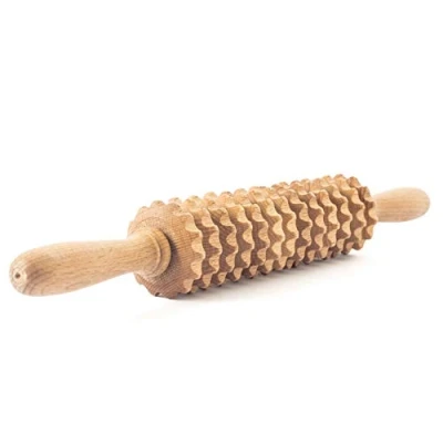 Afbeelding van Tuuli Houten Anti Cellulitismassage Massage Apparaat Massageroller Roller Met Handvat Maderotherapie Van Hout 40 cm
