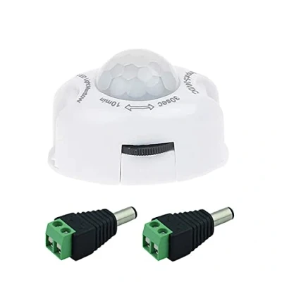 Afbeelding van DC5 24V Bewegingssensor Lichtschakelaar Bewegingsmelder Geactiveerde Timer Automatische PIR AAN UIT voor LED Strip Licht (Sensor 2 Groen DC)