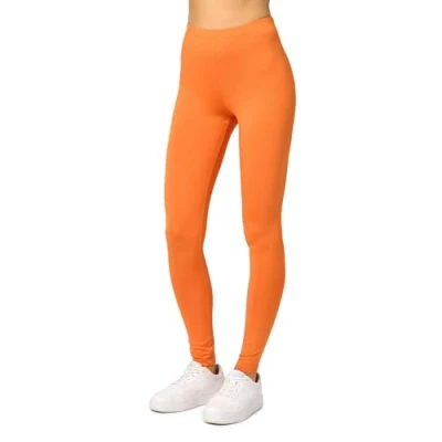 Afbeelding van Merry Style MS MS10 143 LE Dames Leggings Sport Vrijetijdsbroek 2 Pak Lang Viscose Sporbroek Yogabroek Oranje XL