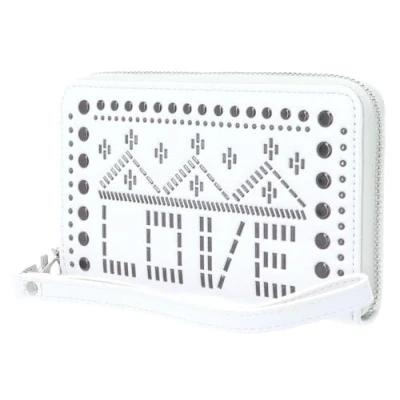 Afbeelding van Desigual Dames Mone_Azabache Mini Zip Portemonnee, wit (blanco), 2x9x15 cm (B x H T)