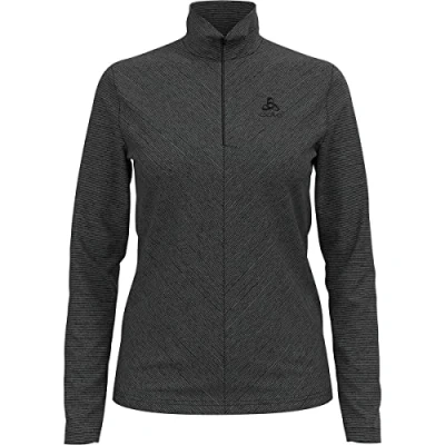 Afbeelding van Odlo Middenlaag Loopshirt Halve Rits ROY GRIJS Maat S