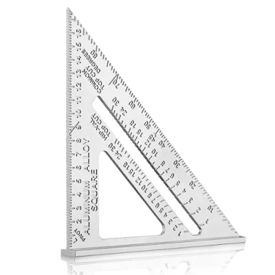 Afbeelding van WORKPRO Aanslaghoek 180 mm, Winkelmeter, Driehoekige Timmermanshoek van Metrische Aluminiumlegering, Hoogprecisie Meetgereedschap voor Timmerlieden, Dakdekkers en Ingenieurs