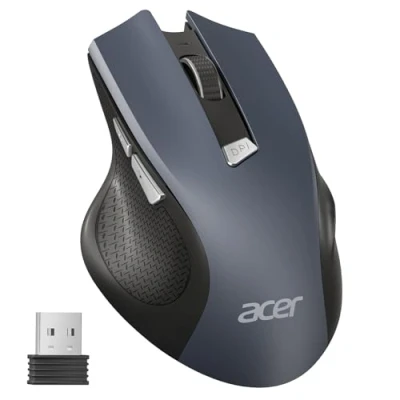 Afbeelding van acer Draadloze Muis, 2,4 GHz 1600 DPI Ergonomische 3 Instelbare Muis met 6 Knoppen, op Batterijen Werkende voor Laptop, PC en MacBook