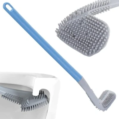 Afbeelding van Gebogen siliconenborstel voor badkamerreiniging Wandkapstok, flexibel, hygiënisch / 40x7x4,5 cm, willekeurige kleur WC, badkamer