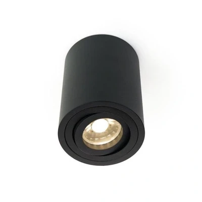 Afbeelding van Opbouw spot GU10 96mm Kunststof Rond armatuur Zwart