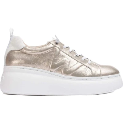 Afbeelding van Wonders Dorita dames sneaker goud maat 41 (EU) 8 (UK)