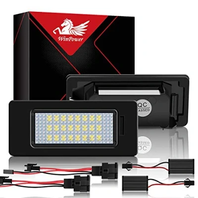 Afbeelding van WinPower LED Nummer Kentekenplaatverlichting Montage Witte Lampen 6000K voor A1 A4 S4 B8 A5 S5 Q5 A6 C7 A7 Sportback RS5 TTRS TT enz., 2 stuks