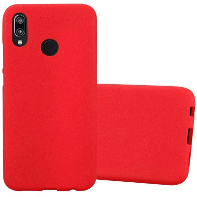 Afbeelding van Cadorabo Hoesje geschikt voor Huawei P20 LITE 2018 / NOVA 3E in FROST ROOD Beschermhoes gemaakt van flexibel TPU silicone Case Cover