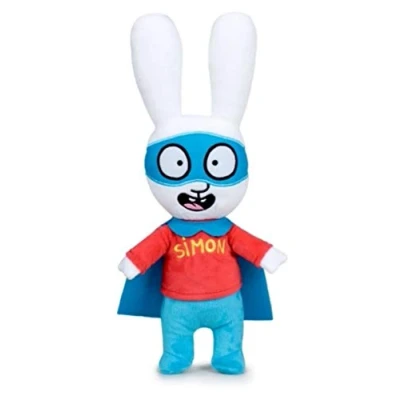 Afbeelding van Simon Clasico Pluche konijn, super zachte kwaliteit (37 cm, superheld)