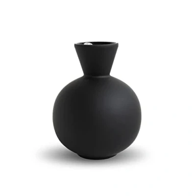 Afbeelding van Cooee Design Vaas, bloemenvaas Trumpet Keramiek Zwart HI 028 28 BK: 12,5, H: 16 cm