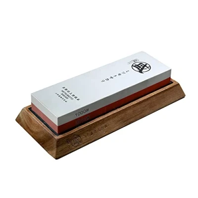 Afbeelding van MITSUMOTO SAKARI slijpsteen voor Japanse messen, professionele keukenmessen, 1000/3000 grit, van bamboe stoelen