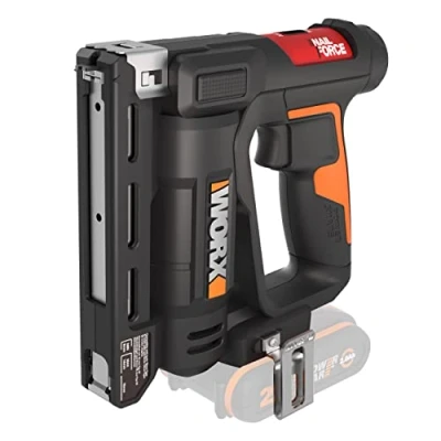 Afbeelding van WORX Tacker Nagler 20 V, PowerShare, WX843.9, zonder accu en oplader, spijkers klemmen, diepteinstelling gereedschap