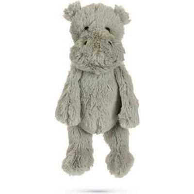 Afbeelding van Beeztees hondenspeelgoed knuffel nijlpaard Quin grijs 40 x 20 13 cm