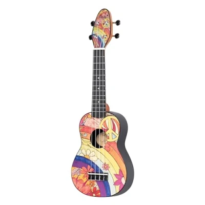 Afbeelding van KEIKI Ukelele Set &quot;Peace 68 Lefty incl. Gymbag/H Tuner/5 Picks/Riem (K2 L)