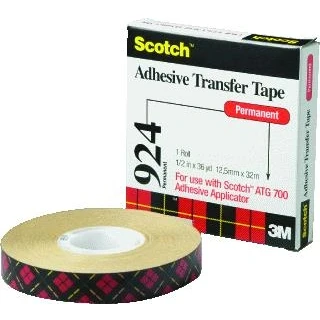 Afbeelding van 3m scotch atg dragerloze tape 924 transparant 12 m x 55 0 05 mm 7000116638
