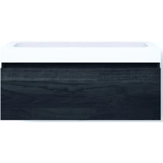 Afbeelding van Looox solid drawer box 100cm surface wb 850 1 la black meubel swdb1000bl