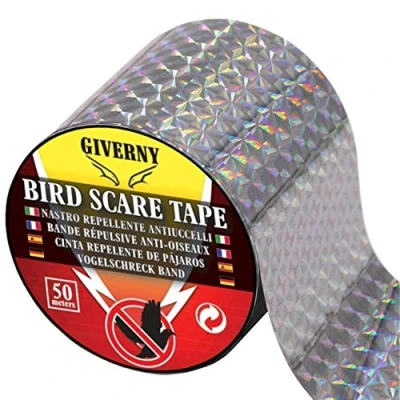 Afbeelding van GIVERNY Vogel Afschrikken Lint 50m, Afweermiddel Ongediertebestrijding, Outdoor Duif Schrikken Apparaat, Vogelverschrikker Scarers Tape Voor Tuin, Niet Schadelijk Als Pinwheels of Spikes