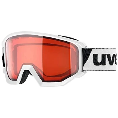 Afbeelding van uvex athletic LGL skibril voor dames en heren contrastverhogend vergroot condensvrij gezichtsveld white/lasergold lite rose one size