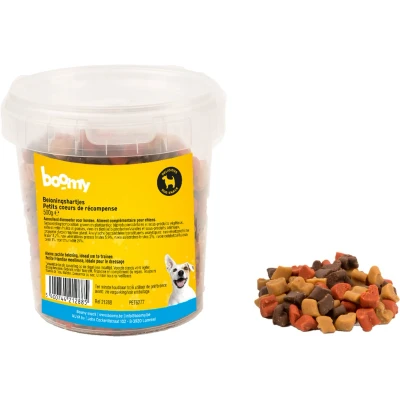 Afbeelding van Boomy Hondensnacks Beloningssnoepjes Beloningshartjes 2 x 500g