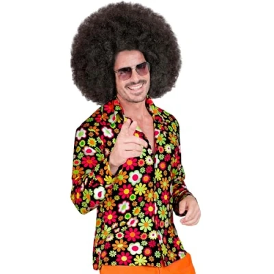 Afbeelding van WIDMANN MILANO PARTY FASHION Herenhemd, hippie, reggae, Flower Power, Disco Fever, Schlagermove