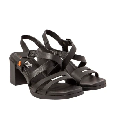 Afbeelding van *Art Sandalen met hoge hak, Dames, Maat: 40, Black Leer