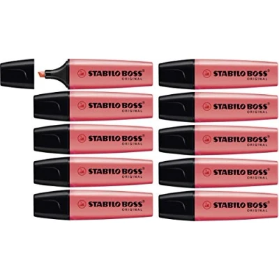 Afbeelding van Markering Stabilo Rood (10 Stuks)